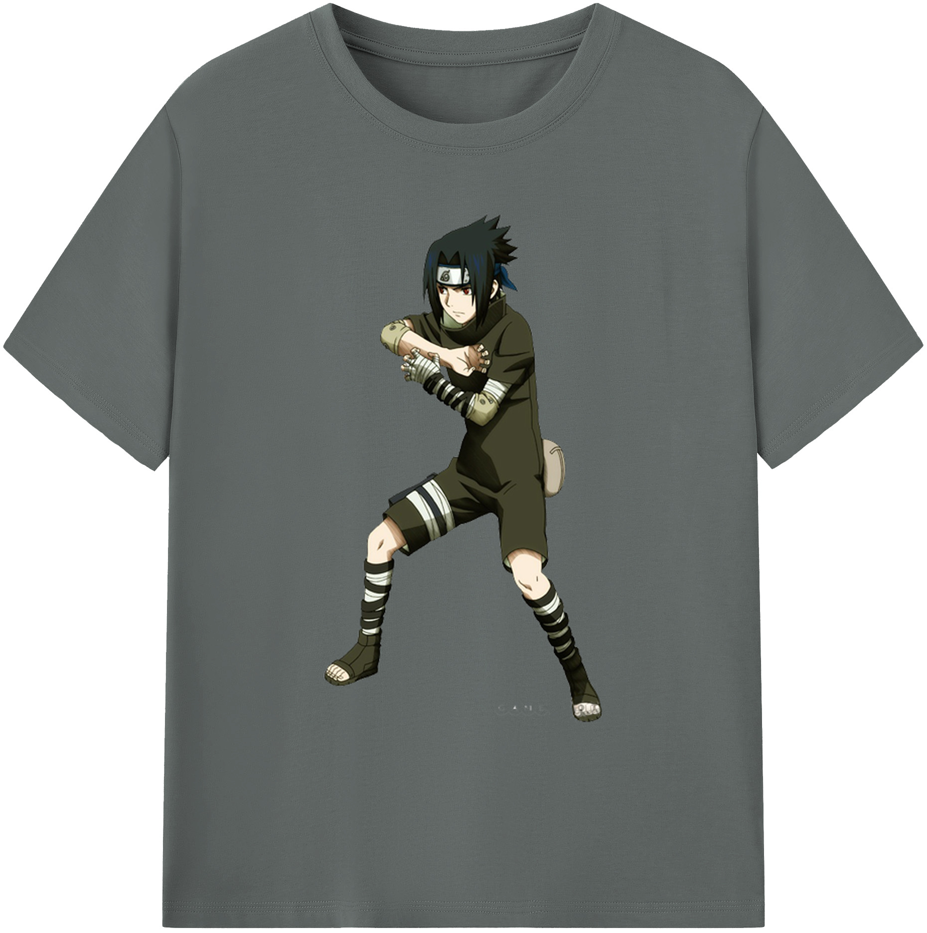 （画像用） NARUTO -ナルト- うちは サスケ Uchiha Sasuke 綿100％ メンズ半袖Tシャツ｜肌触りやわらか＆通気性